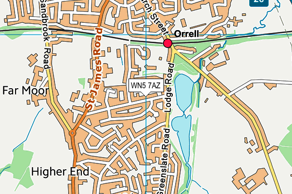 WN5 7AZ map - OS VectorMap District (Ordnance Survey) WN5 7AZ map - OS VectorMap District (Ordnance Survey)