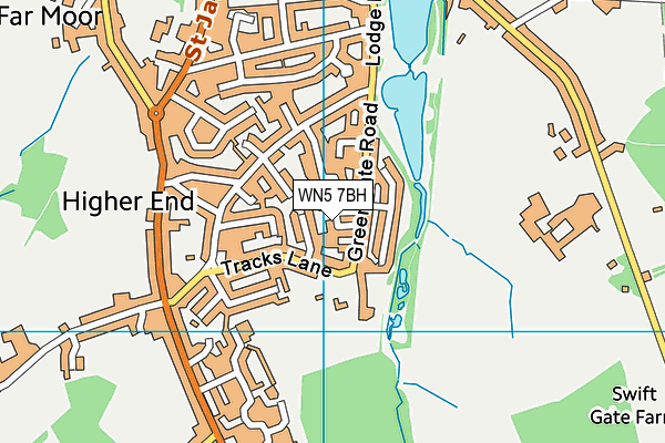 WN5 7BH map - OS VectorMap District (Ordnance Survey) WN5 7BH map - OS VectorMap District (Ordnance Survey)
