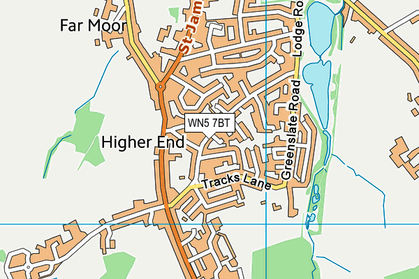 WN5 7BT map - OS VectorMap District (Ordnance Survey) WN5 7BT map - OS VectorMap District (Ordnance Survey)