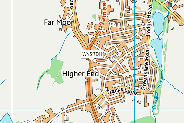WN5 7DH map - OS VectorMap District (Ordnance Survey) WN5 7DH map - OS VectorMap District (Ordnance Survey)