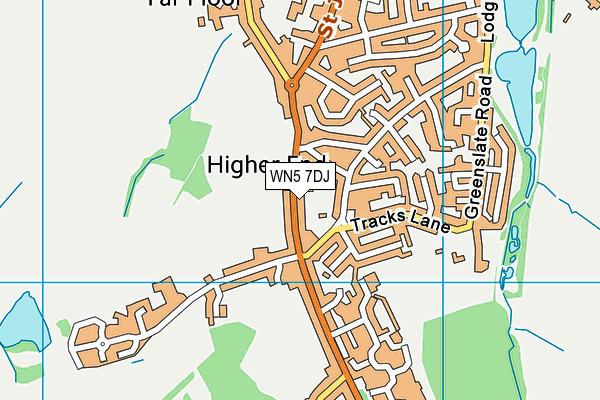 WN5 7DJ map - OS VectorMap District (Ordnance Survey) WN5 7DJ map - OS VectorMap District (Ordnance Survey)