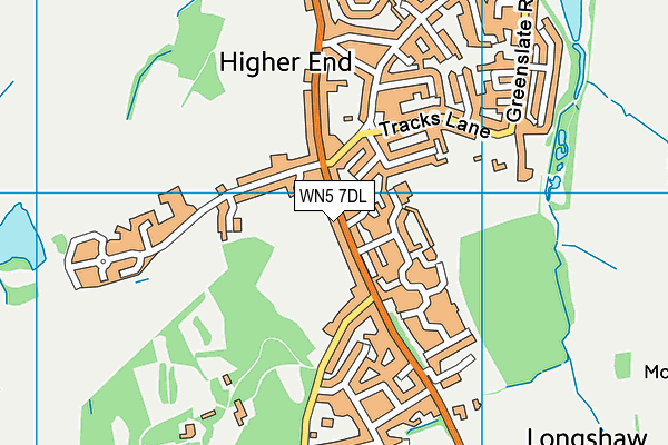 WN5 7DL map - OS VectorMap District (Ordnance Survey) WN5 7DL map - OS VectorMap District (Ordnance Survey)