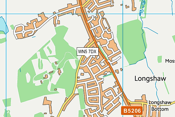 WN5 7DX map - OS VectorMap District (Ordnance Survey) WN5 7DX map - OS VectorMap District (Ordnance Survey)
