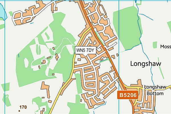 WN5 7DY map - OS VectorMap District (Ordnance Survey) WN5 7DY map - OS VectorMap District (Ordnance Survey)