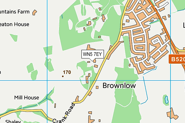 WN5 7EY map - OS VectorMap District (Ordnance Survey) WN5 7EY map - OS VectorMap District (Ordnance Survey)