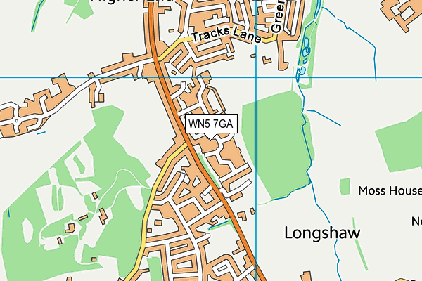 WN5 7GA map - OS VectorMap District (Ordnance Survey) WN5 7GA map - OS VectorMap District (Ordnance Survey)