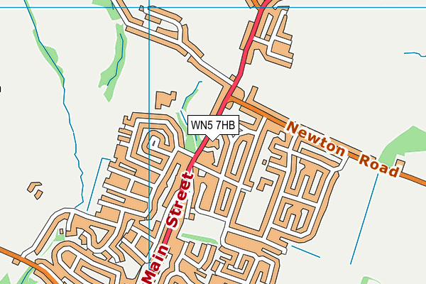WN5 7HB map - OS VectorMap District (Ordnance Survey)