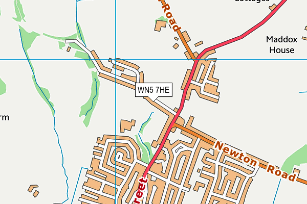 WN5 7HE map - OS VectorMap District (Ordnance Survey) WN5 7HE map - OS VectorMap District (Ordnance Survey)