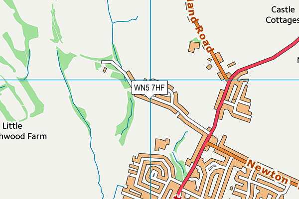 WN5 7HF map - OS VectorMap District (Ordnance Survey) WN5 7HF map - OS VectorMap District (Ordnance Survey)