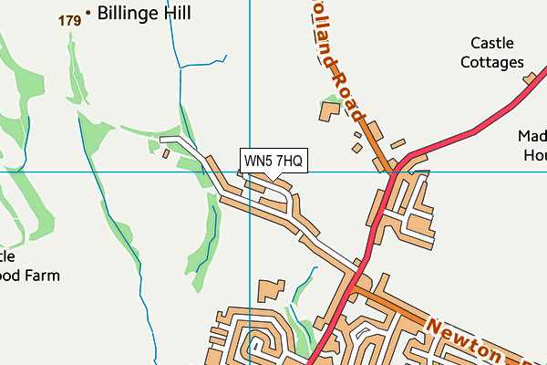 WN5 7HQ map - OS VectorMap District (Ordnance Survey) WN5 7HQ map - OS VectorMap District (Ordnance Survey)