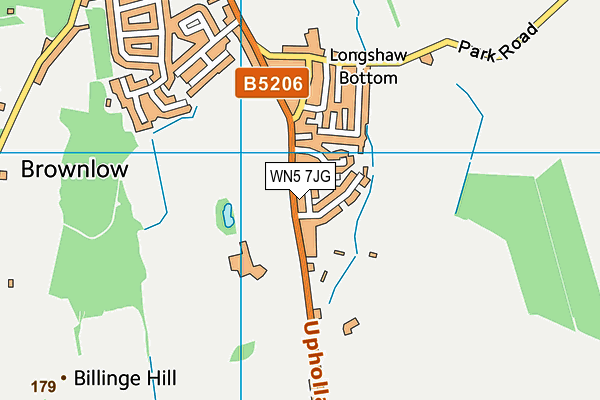 WN5 7JG map - OS VectorMap District (Ordnance Survey) WN5 7JG map - OS VectorMap District (Ordnance Survey)
