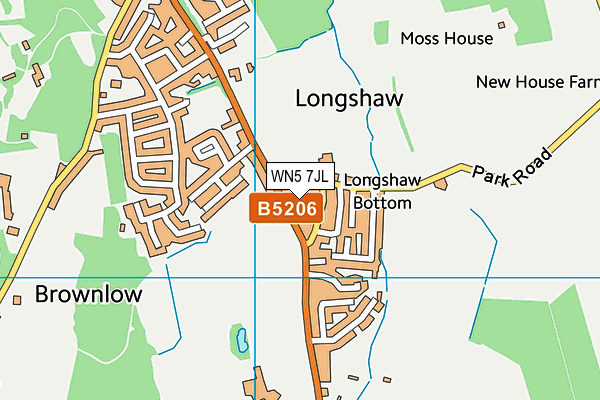 WN5 7JL map - OS VectorMap District (Ordnance Survey) WN5 7JL map - OS VectorMap District (Ordnance Survey)