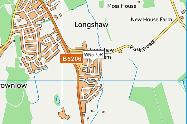 WN5 7JR map - OS VectorMap District (Ordnance Survey) WN5 7JR map - OS VectorMap District (Ordnance Survey)