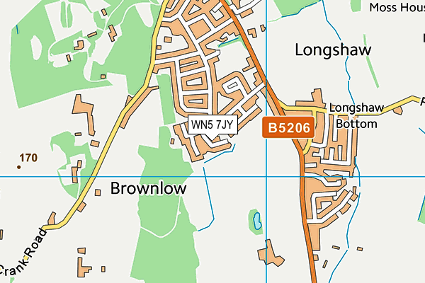 WN5 7JY map - OS VectorMap District (Ordnance Survey) WN5 7JY map - OS VectorMap District (Ordnance Survey)