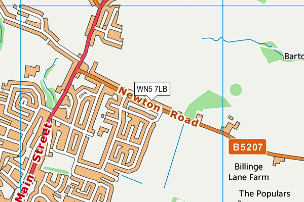 WN5 7LB map - OS VectorMap District (Ordnance Survey)
