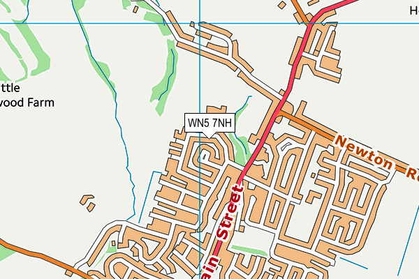 WN5 7NH map - OS VectorMap District (Ordnance Survey) WN5 7NH map - OS VectorMap District (Ordnance Survey)
