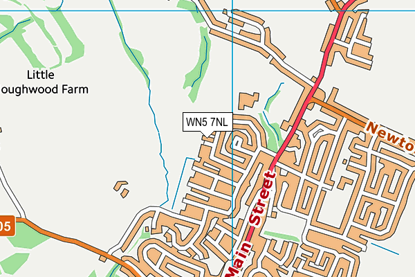 WN5 7NL map - OS VectorMap District (Ordnance Survey) WN5 7NL map - OS VectorMap District (Ordnance Survey)