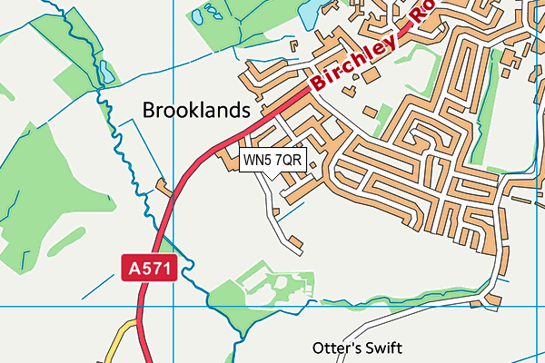 WN5 7QR map - OS VectorMap District (Ordnance Survey)