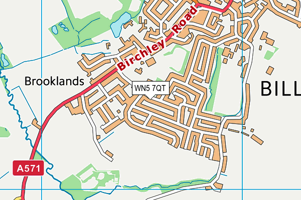WN5 7QT map - OS VectorMap District (Ordnance Survey) WN5 7QT map - OS VectorMap District (Ordnance Survey)