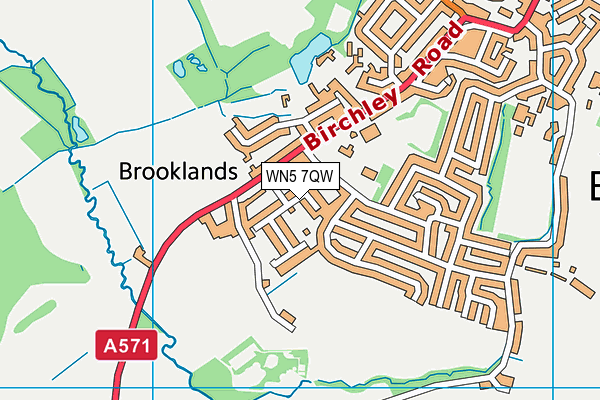 WN5 7QW map - OS VectorMap District (Ordnance Survey) WN5 7QW map - OS VectorMap District (Ordnance Survey)