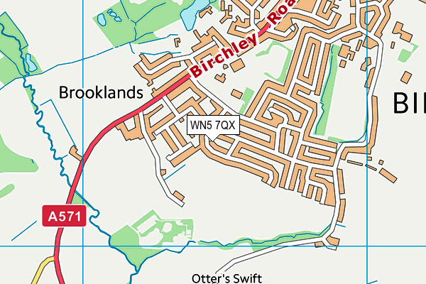 WN5 7QX map - OS VectorMap District (Ordnance Survey) WN5 7QX map - OS VectorMap District (Ordnance Survey)