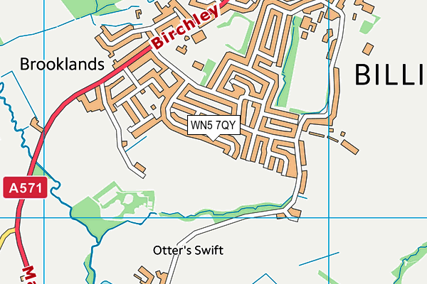 WN5 7QY map - OS VectorMap District (Ordnance Survey) WN5 7QY map - OS VectorMap District (Ordnance Survey)