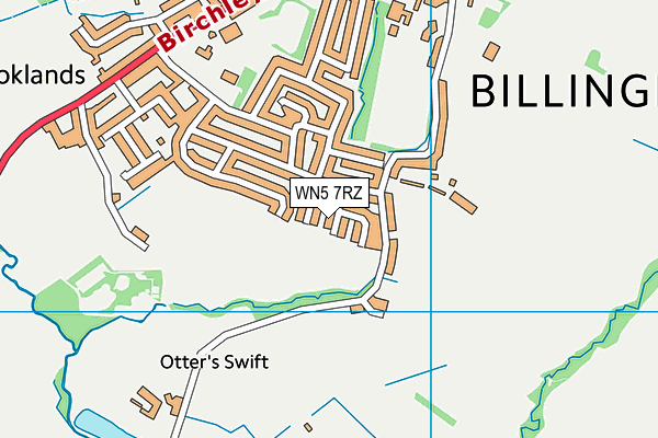 WN5 7RZ map - OS VectorMap District (Ordnance Survey) WN5 7RZ map - OS VectorMap District (Ordnance Survey)