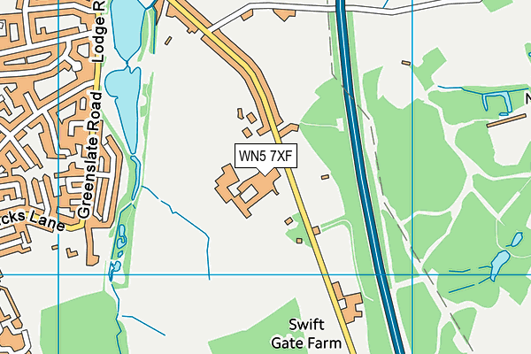 WN5 7XF map - OS VectorMap District (Ordnance Survey) WN5 7XF map - OS VectorMap District (Ordnance Survey)