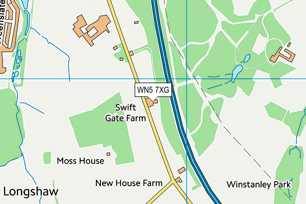 WN5 7XG map - OS VectorMap District (Ordnance Survey) WN5 7XG map - OS VectorMap District (Ordnance Survey)