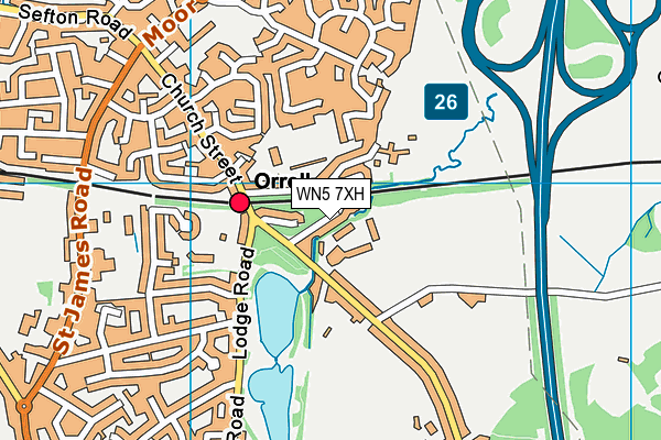 WN5 7XH map - OS VectorMap District (Ordnance Survey) WN5 7XH map - OS VectorMap District (Ordnance Survey)