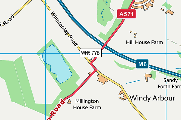 WN5 7YB map - OS VectorMap District (Ordnance Survey) WN5 7YB map - OS VectorMap District (Ordnance Survey)