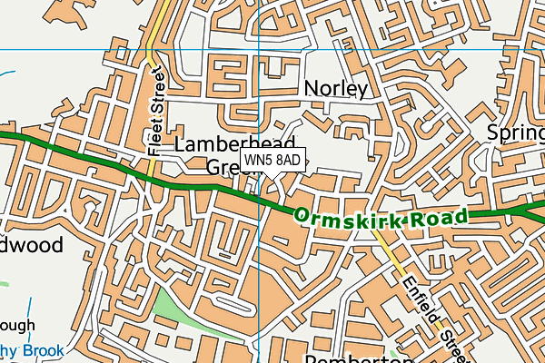 WN5 8AD map - OS VectorMap District (Ordnance Survey)