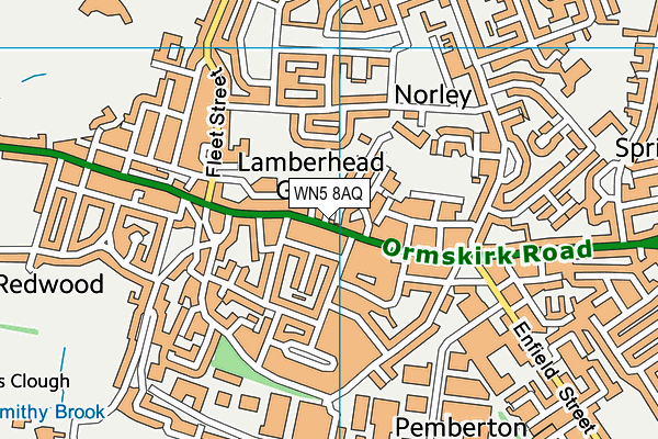 WN5 8AQ map - OS VectorMap District (Ordnance Survey)