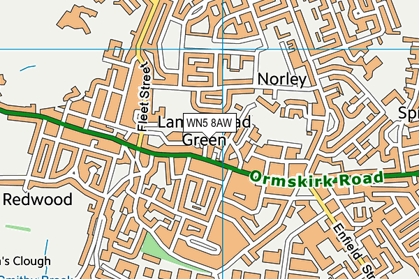 WN5 8AW map - OS VectorMap District (Ordnance Survey) WN5 8AW map - OS VectorMap District (Ordnance Survey)