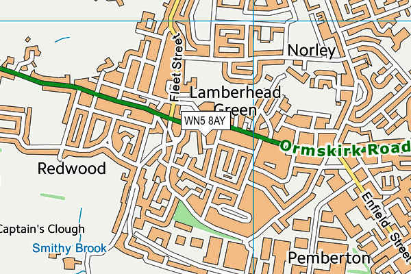 WN5 8AY map - OS VectorMap District (Ordnance Survey)