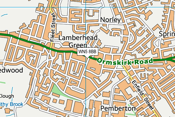 WN5 8BB map - OS VectorMap District (Ordnance Survey) WN5 8BB map - OS VectorMap District (Ordnance Survey)