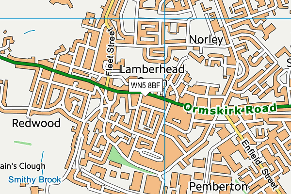 WN5 8BF map - OS VectorMap District (Ordnance Survey) WN5 8BF map - OS VectorMap District (Ordnance Survey)