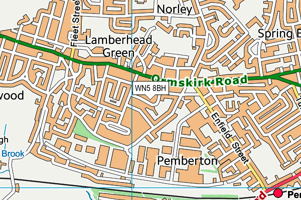 WN5 8BH map - OS VectorMap District (Ordnance Survey) WN5 8BH map - OS VectorMap District (Ordnance Survey)