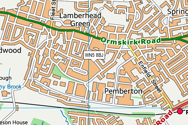WN5 8BJ map - OS VectorMap District (Ordnance Survey) WN5 8BJ map - OS VectorMap District (Ordnance Survey)