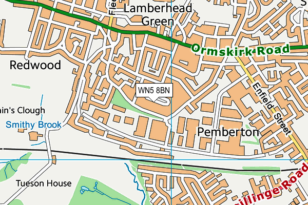 WN5 8BN map - OS VectorMap District (Ordnance Survey) WN5 8BN map - OS VectorMap District (Ordnance Survey)