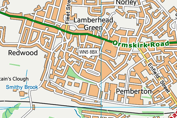 WN5 8BX map - OS VectorMap District (Ordnance Survey) WN5 8BX map - OS VectorMap District (Ordnance Survey)