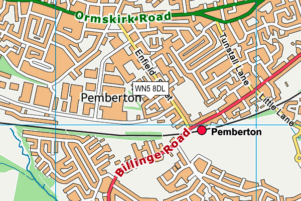 WN5 8DL map - OS VectorMap District (Ordnance Survey) WN5 8DL map - OS VectorMap District (Ordnance Survey)