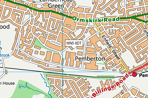 WN5 8DT map - OS VectorMap District (Ordnance Survey) WN5 8DT map - OS VectorMap District (Ordnance Survey)