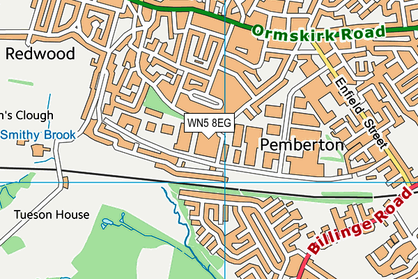 WN5 8EG map - OS VectorMap District (Ordnance Survey) WN5 8EG map - OS VectorMap District (Ordnance Survey)