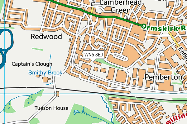 WN5 8EJ map - OS VectorMap District (Ordnance Survey) WN5 8EJ map - OS VectorMap District (Ordnance Survey)