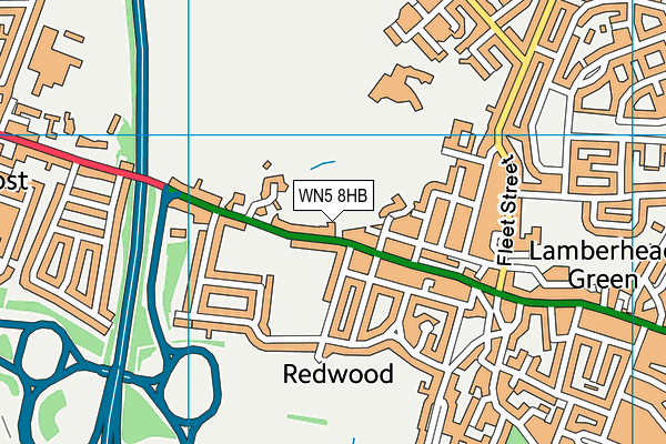 WN5 8HB map - OS VectorMap District (Ordnance Survey)
