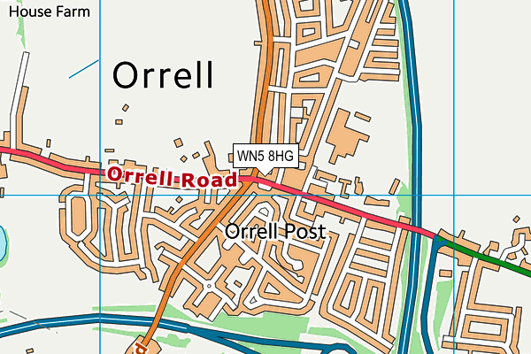 WN5 8HG map - OS VectorMap District (Ordnance Survey)