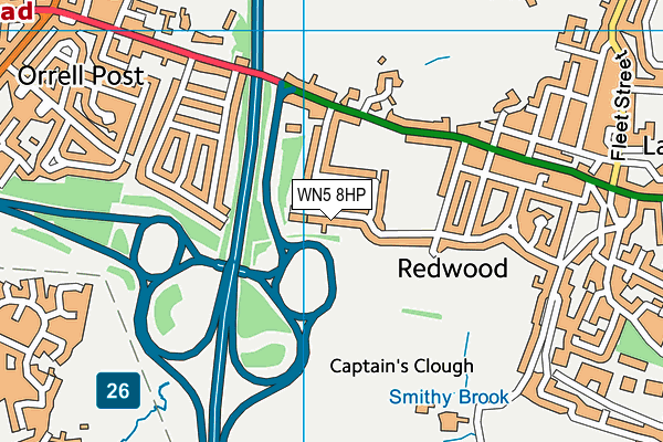 WN5 8HP map - OS VectorMap District (Ordnance Survey) WN5 8HP map - OS VectorMap District (Ordnance Survey)