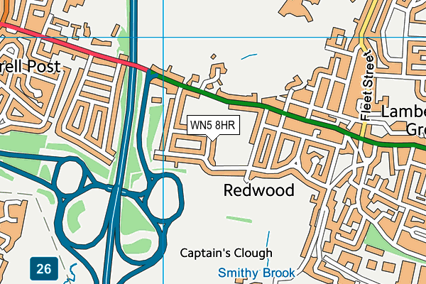 WN5 8HR map - OS VectorMap District (Ordnance Survey)