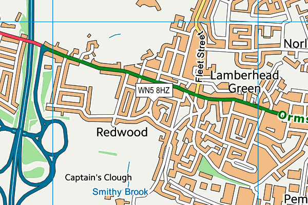 WN5 8HZ map - OS VectorMap District (Ordnance Survey) WN5 8HZ map - OS VectorMap District (Ordnance Survey)
